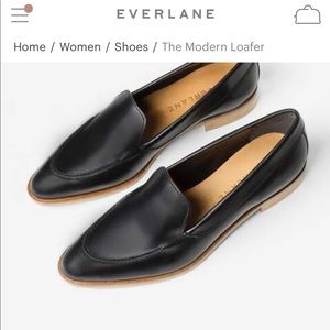 Everlane modern loafer black leather- used